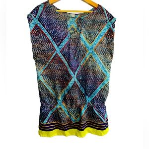 Hinge Silk Print Tunic size M